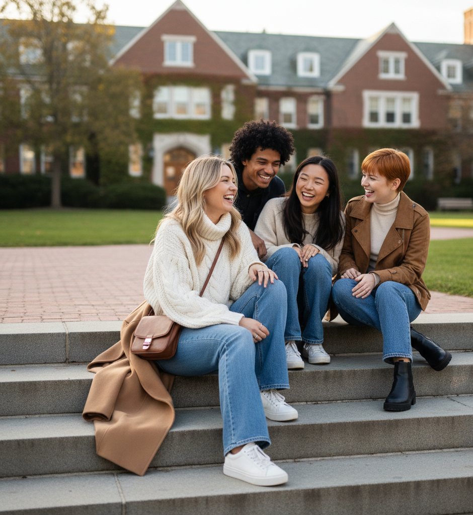 Chunky Knit & Flared Jeans