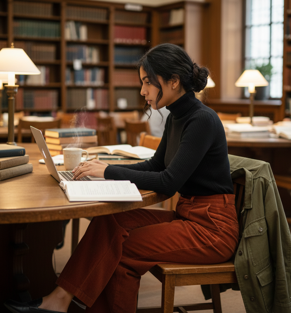 Corduroy Pants & Simple Sweater
