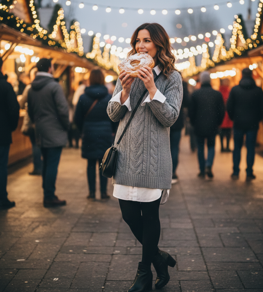 Cozy Dress & Boots for Sightseeing