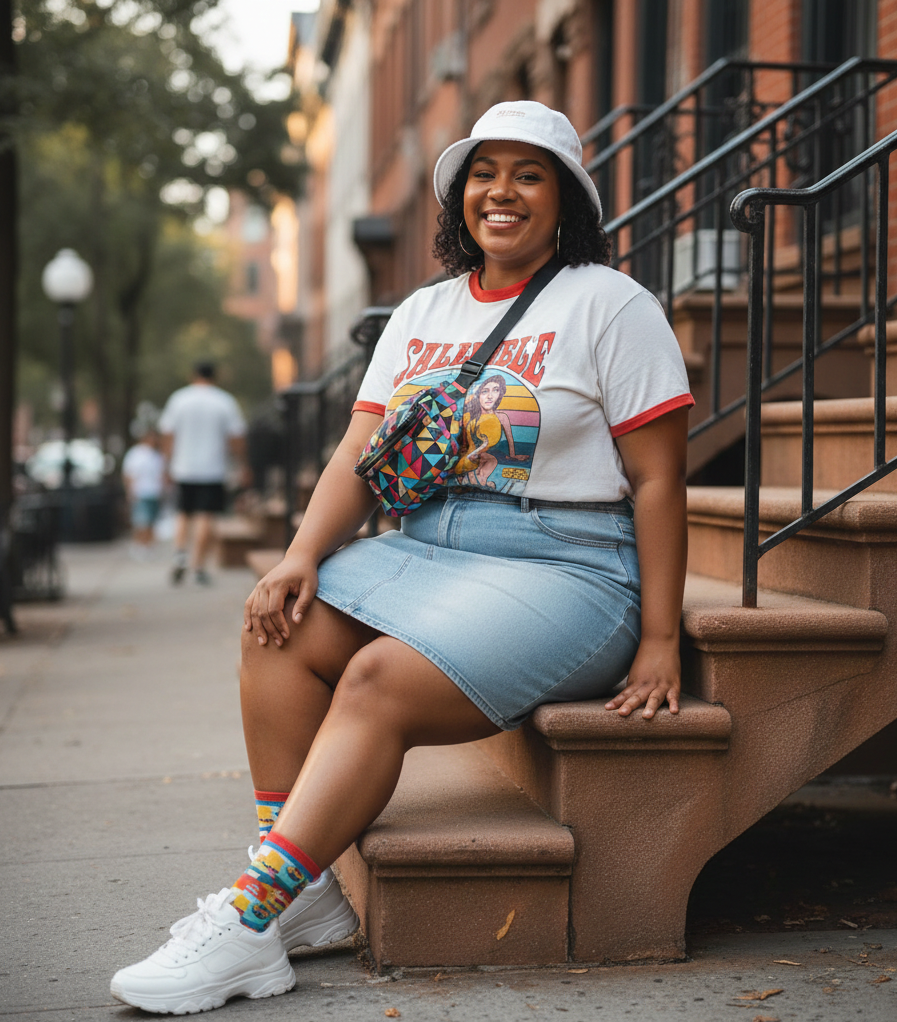  Denim Skirt & a Graphic Tee