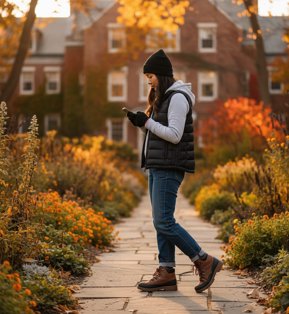 Puffer Vest & Hoodie Combo