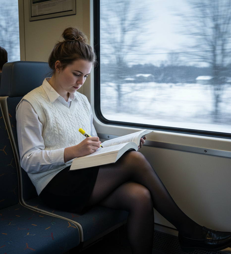 The Black Dress & White Sweater Vest