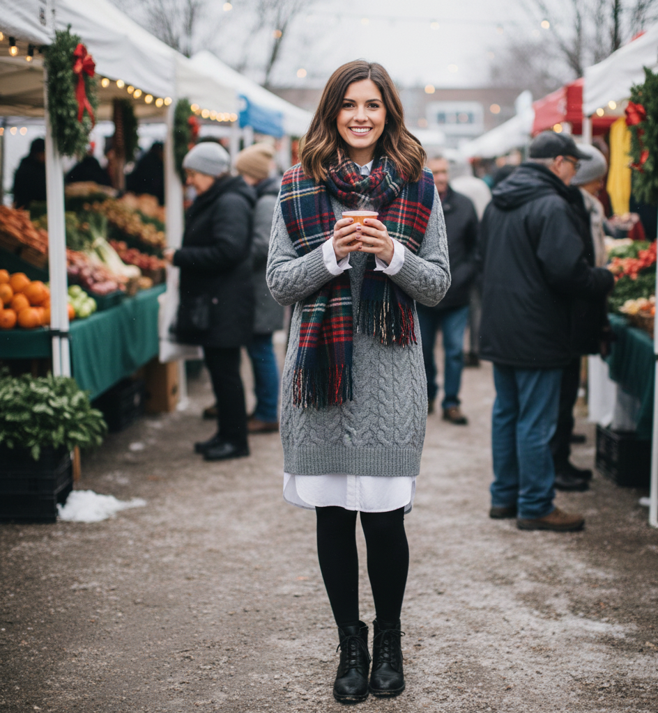 The Cozy Dress & Boots Combo for Sightseeing