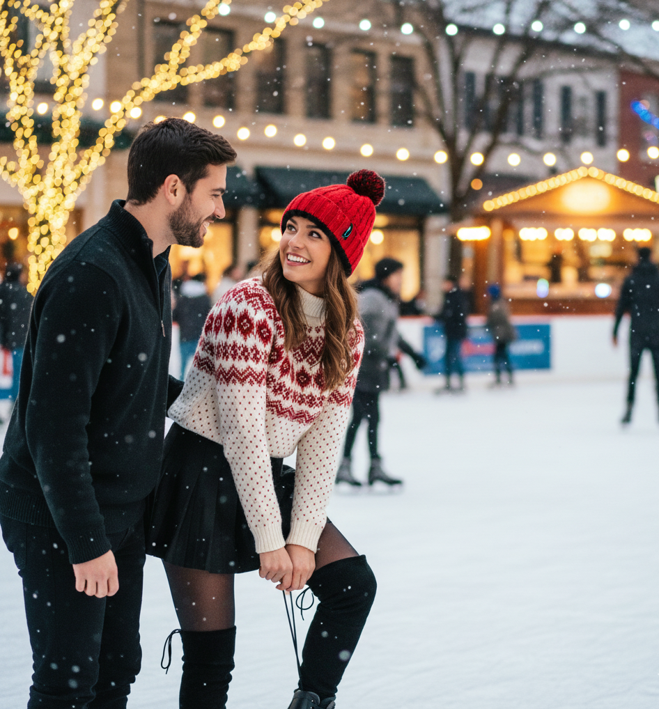 The Fair Isle Sweater & Mini Skirt