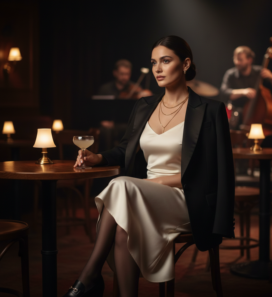 The Silk Slip & Tuxedo Jacket