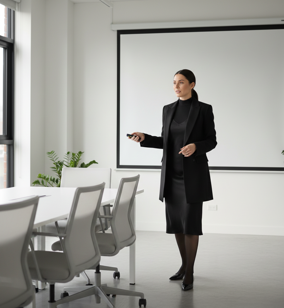 The Slip Dress, Turtleneck & Blazer