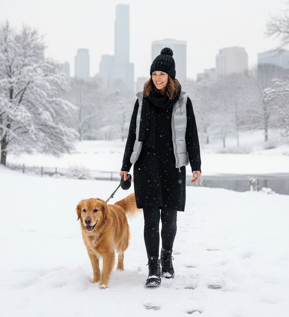 The Sweater Dress & Hiking Boots