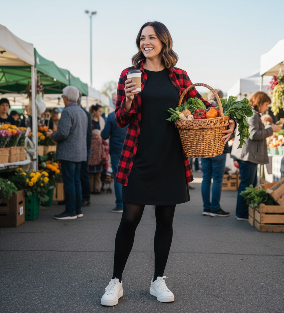 The T-Shirt Dress & White Sneakers