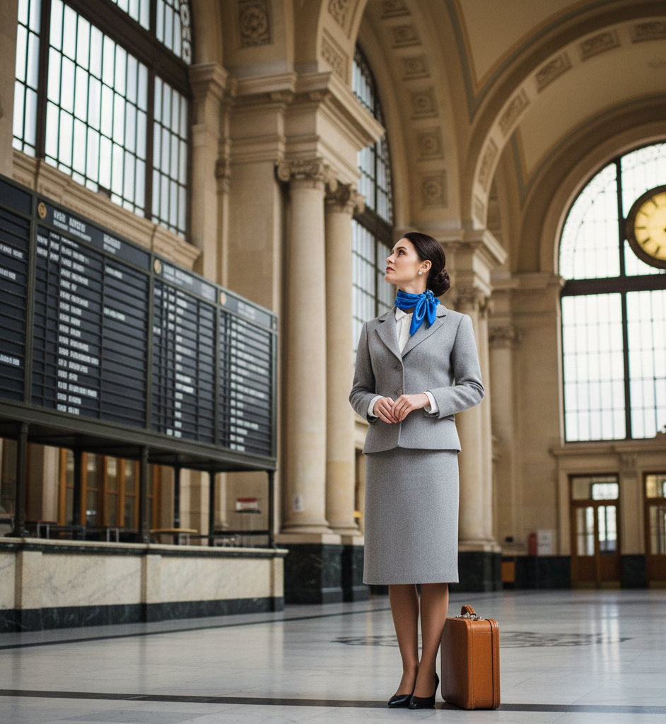 The Travel Suit & Silk Scarf