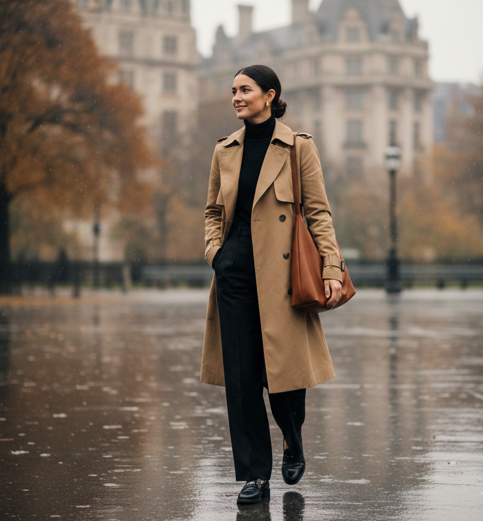 The Trench Coat & Turtleneck Uniform