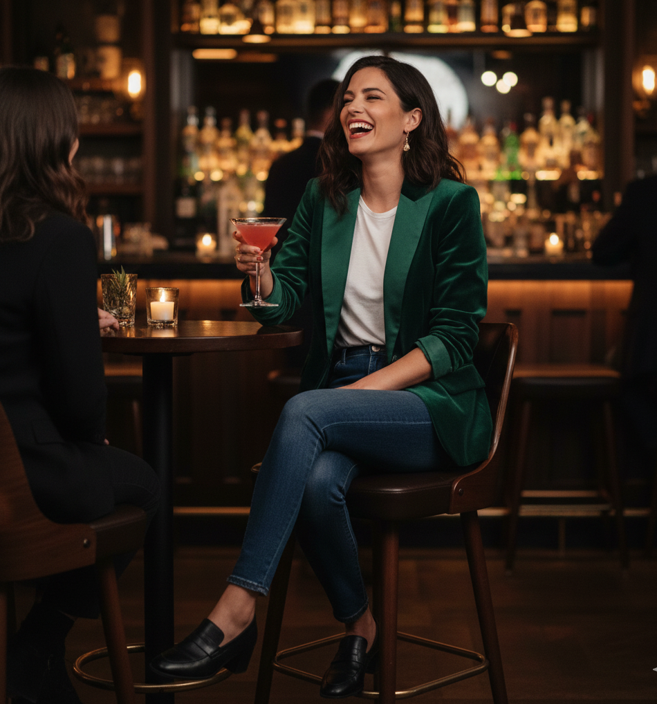 The Velvet Blazer & Jeans