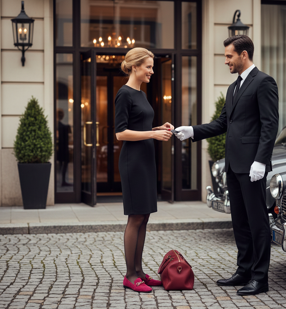 The Wrinkle Free Knit & Raspberry Heels