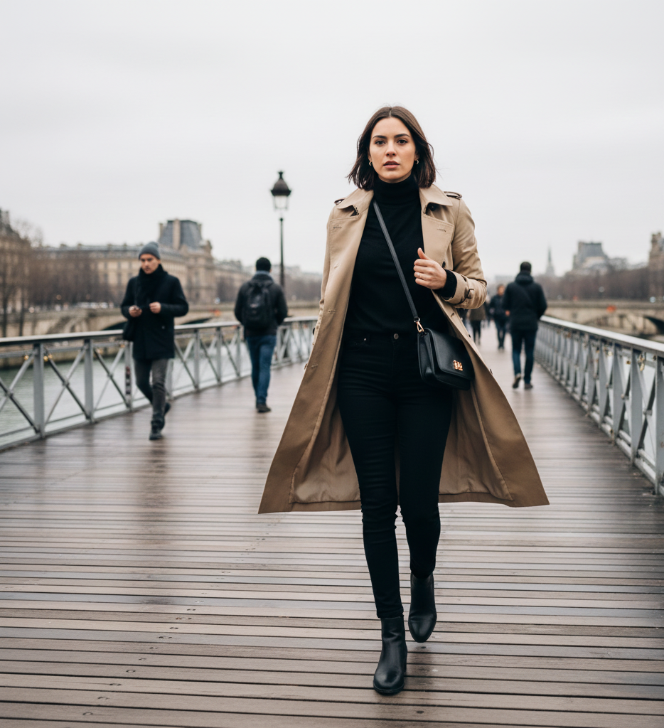 Trench Coat + All Black Everything