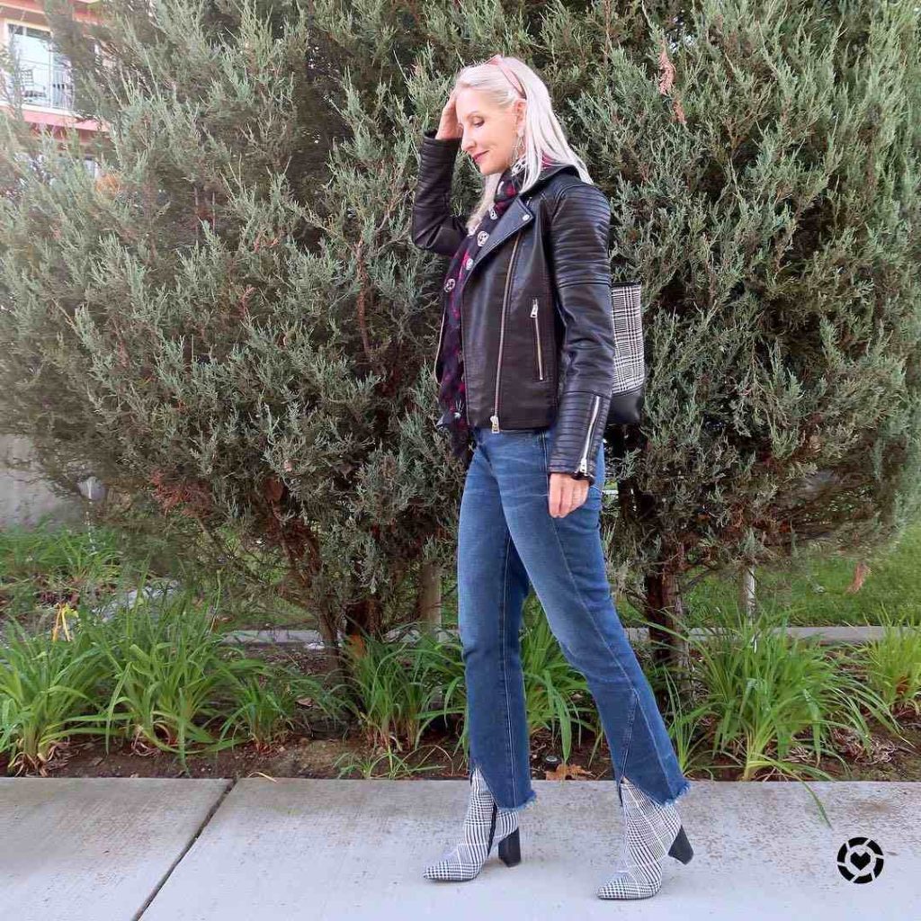 The Lightweight Parka + Striped Tee + Gingham Boots