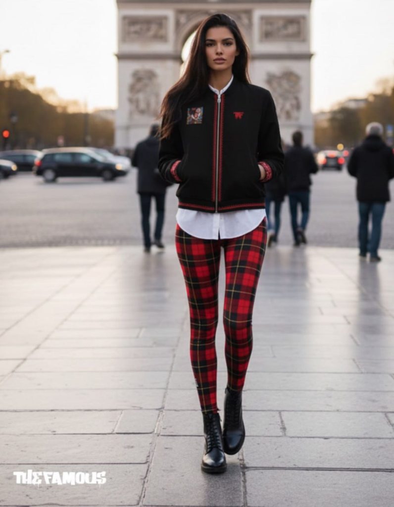 The Bomber Jacket + Plaid Leggings + Combat Boots