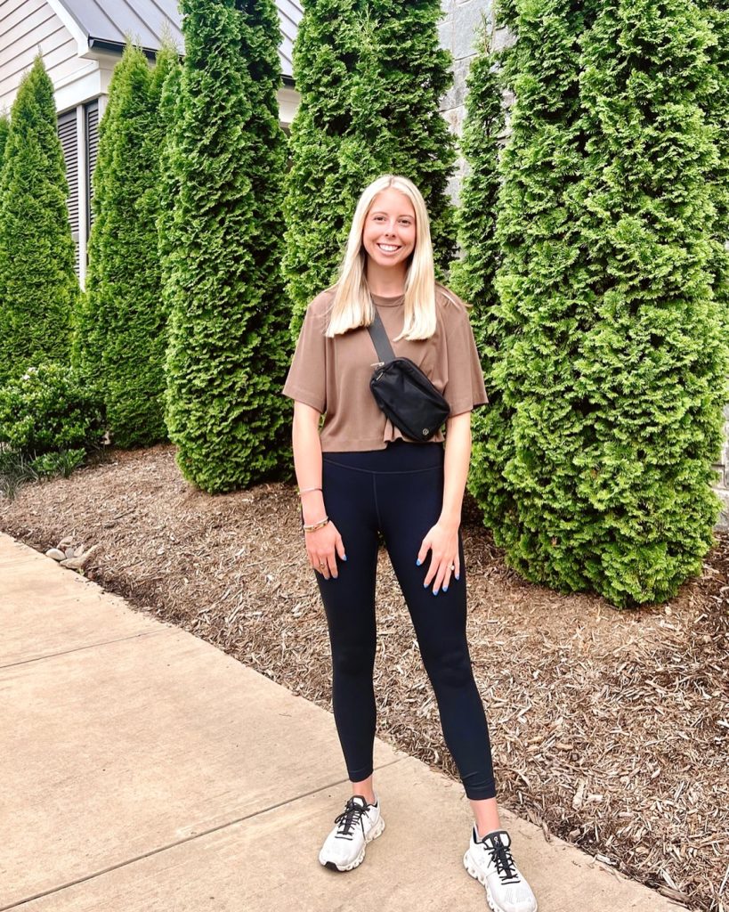 The Boxy Tee + Core Leggings + Crossbody Bag