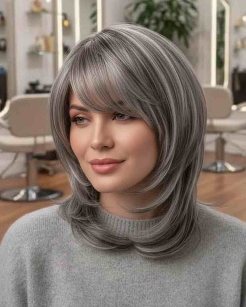 The Layered Shag + Tonal Grey Knit