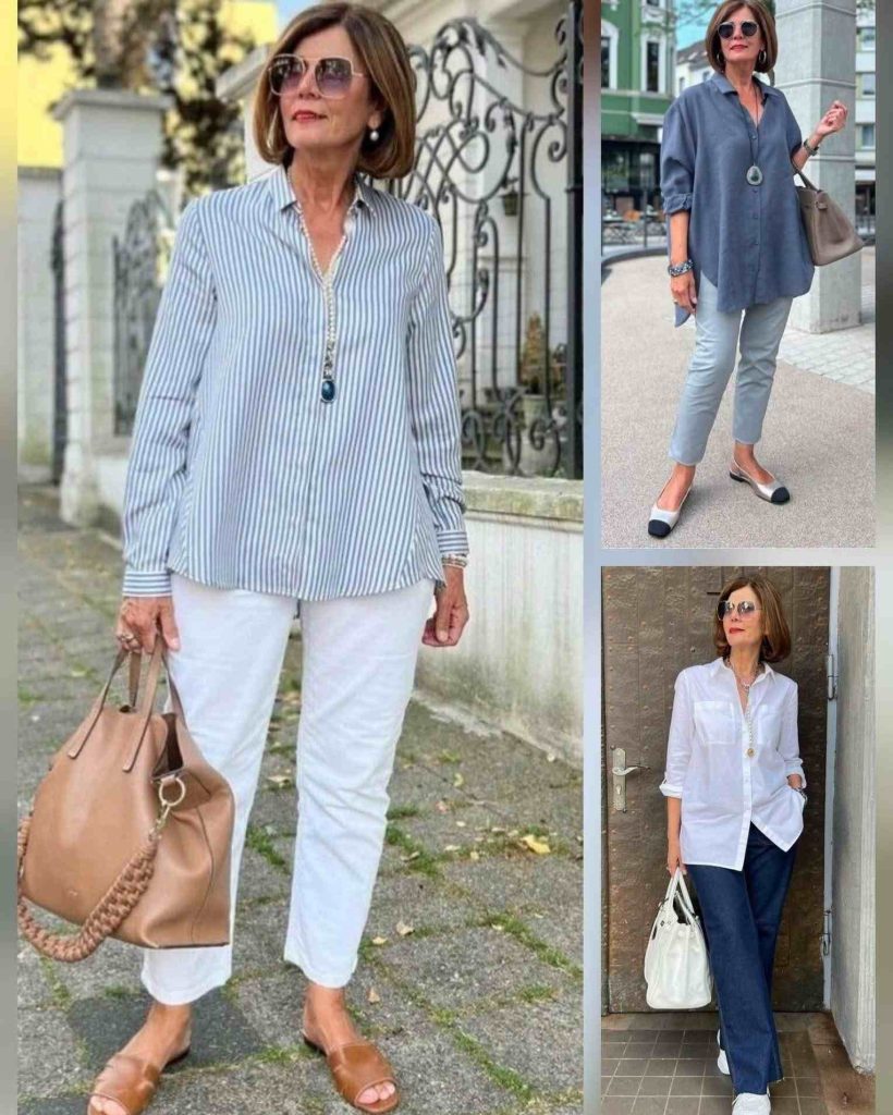 The Oversized Button-Down + Slim Trouser + Loafer