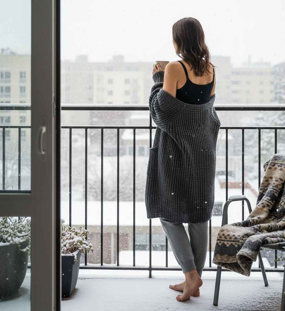 Long Cardigan + Tank Top + Joggers