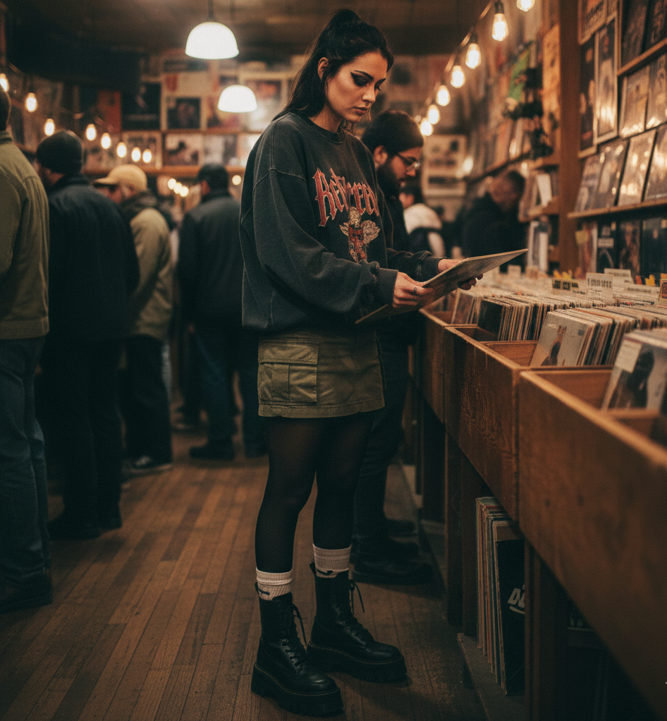 The Logo Mania Sweatshirt & Cargo Skirt