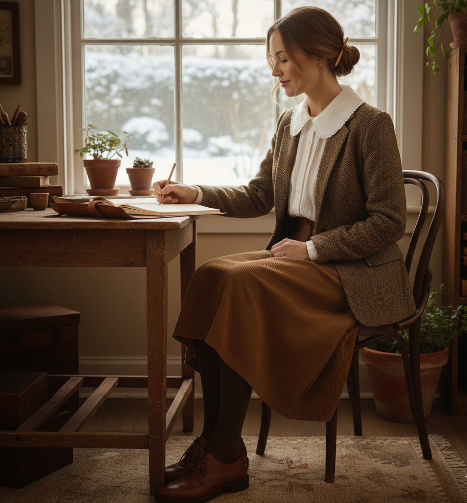 The Tweed Blazer & Peter Pan Collar Blouse