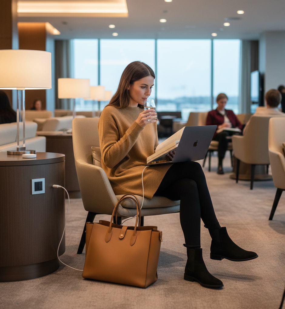 Tunic Sweater + Leggings + Slip-On Booties + Tote