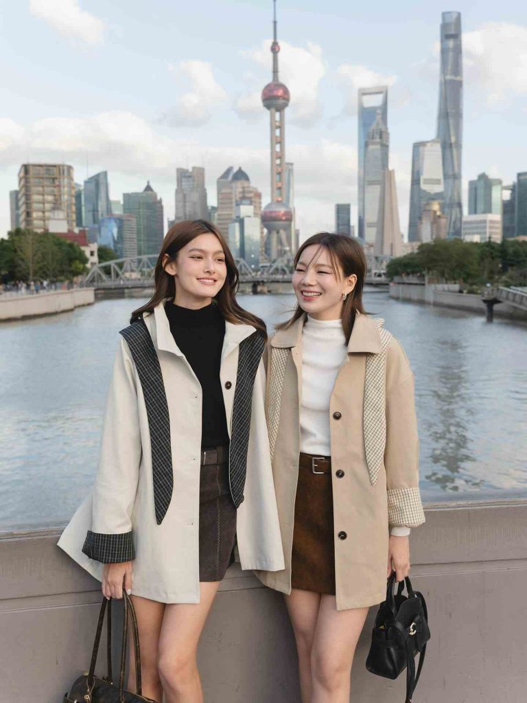 The Panel Coat + Mini Skirt + Turtleneck