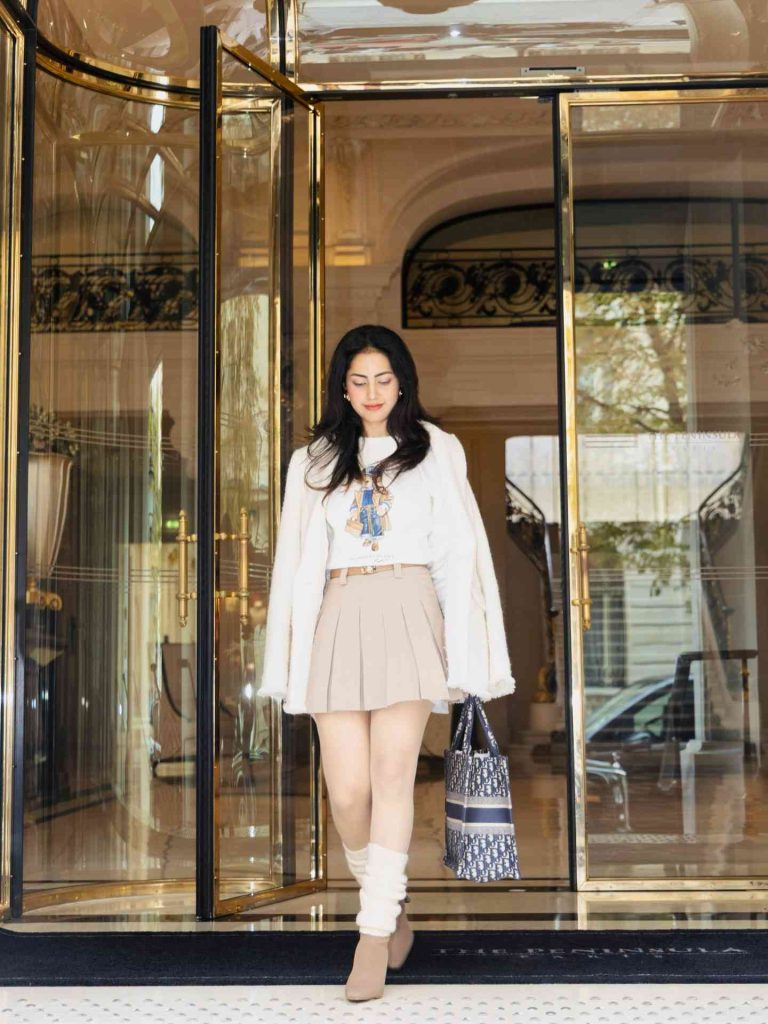  The Graphic Sweatshirt + Pleated Tennis Skirt + Leg Warmers
