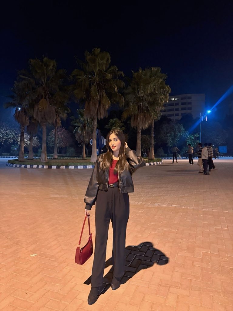 Black Leather Bomber + Burgundy Top + Pleated Trousers