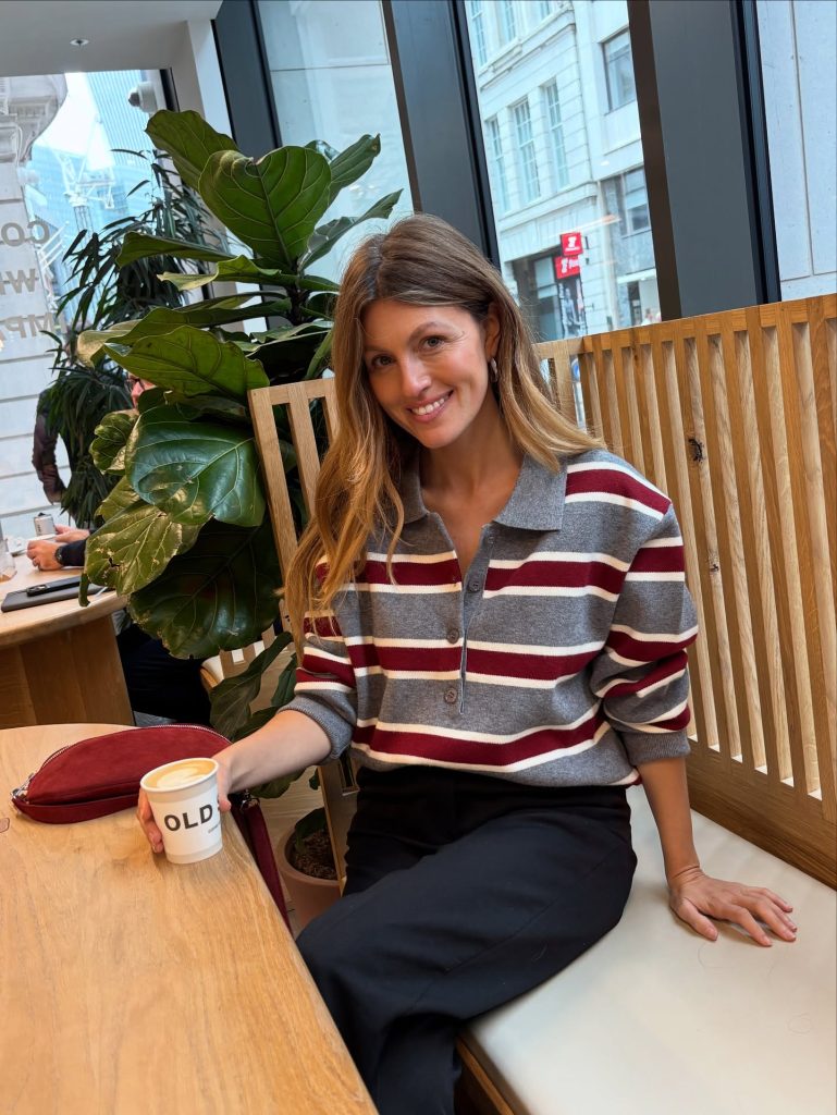 Striped Rugby Polo + Black Trousers