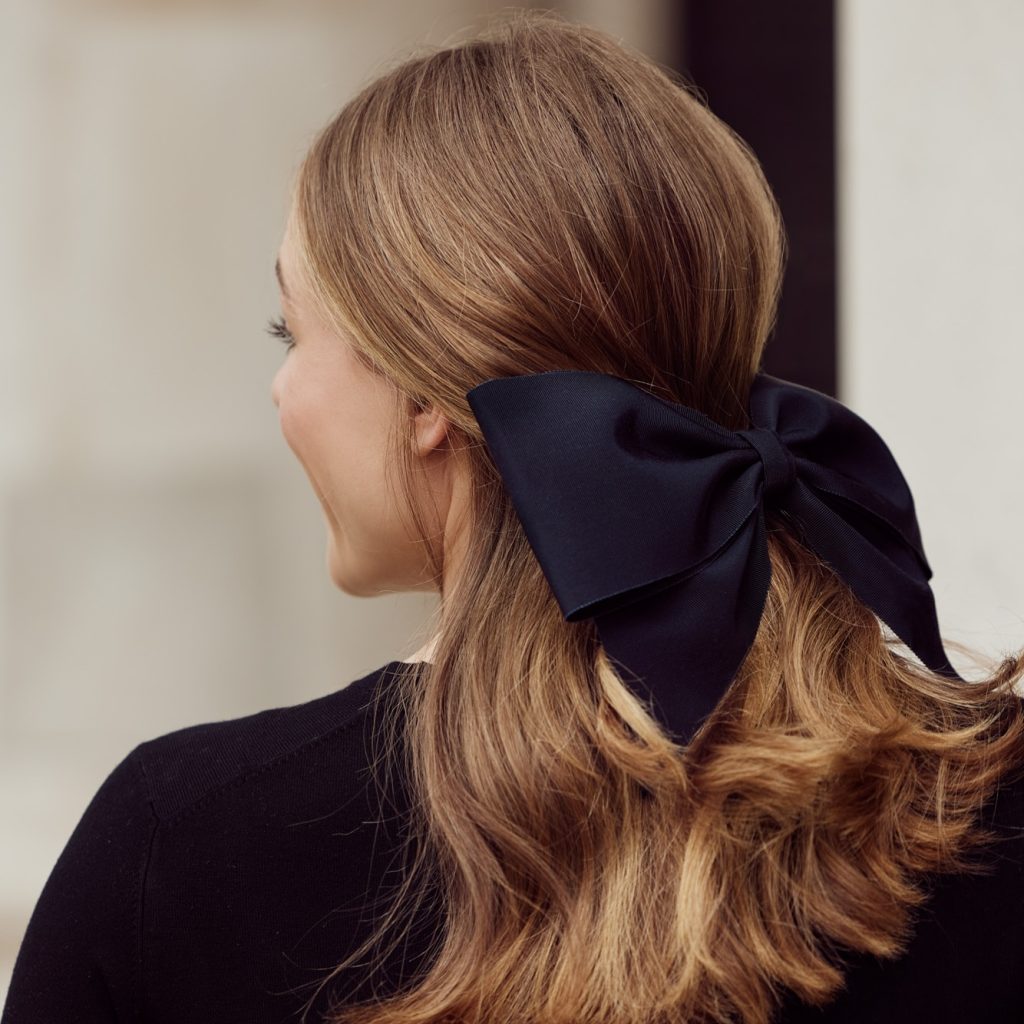 The Oversized Velvet Bow + Half-Up Hairstyle