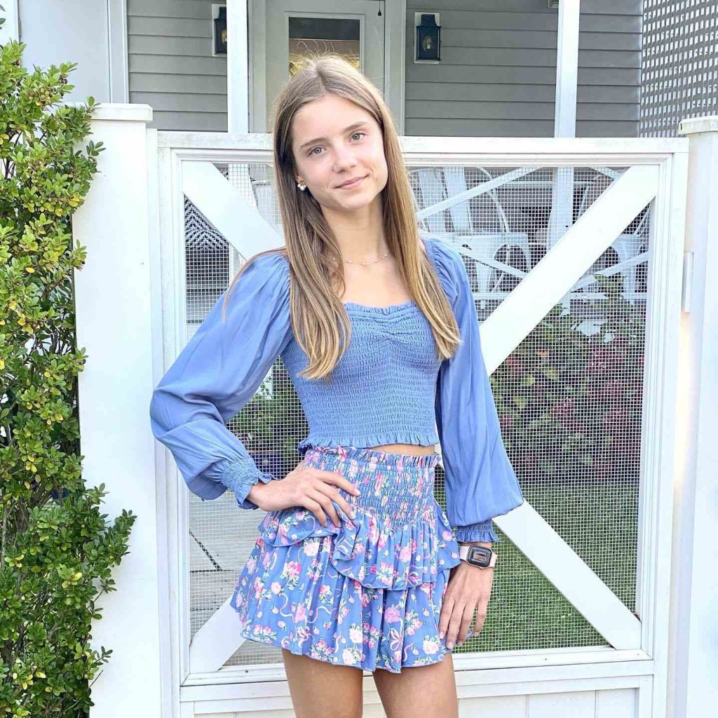 The Smocked Puff-Sleeve Top + Floral Tiered Skirt