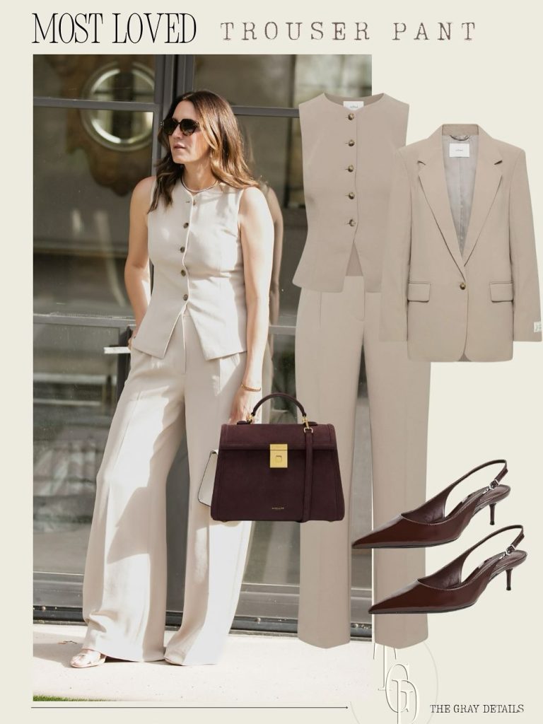 Beige Vest + Matching Blazer + Beige Trousers