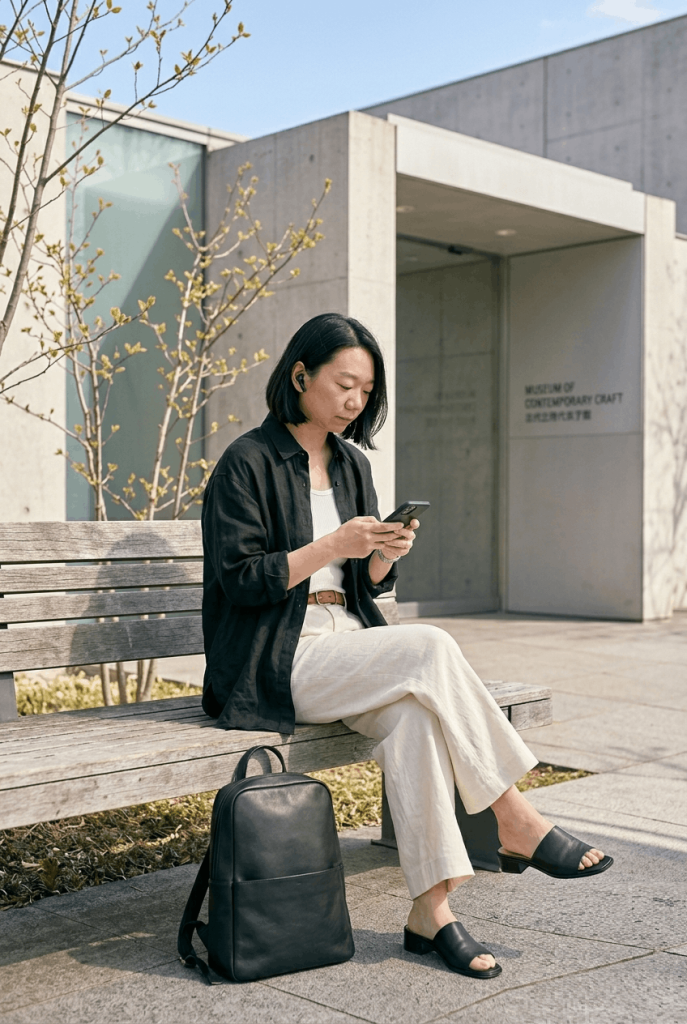 Black Linen Button Down + White Wide Leg Pants