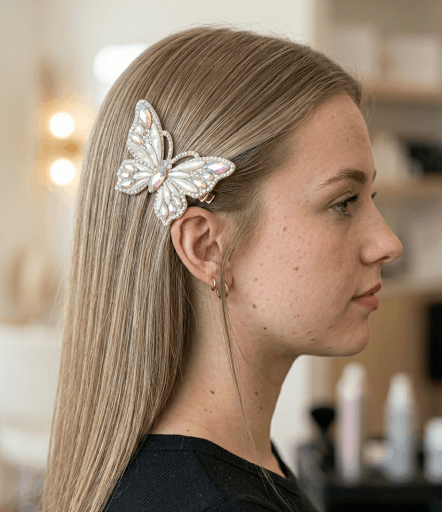Chunky Butterfly Clip Accent