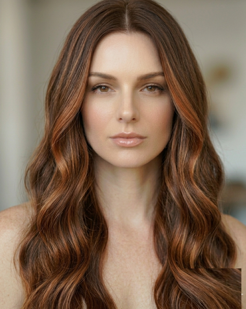 Copper Balayage on Brown Hair