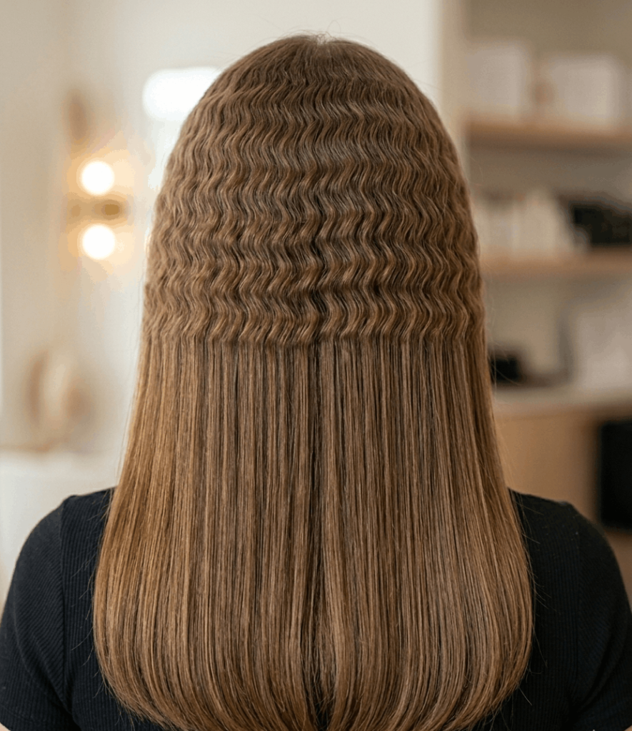 Crimped Top, Smooth Bottom