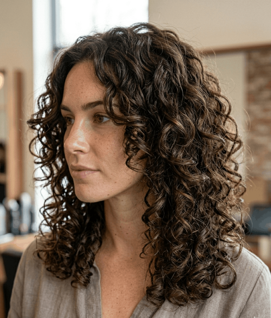 Curly Layered Cut with Volume