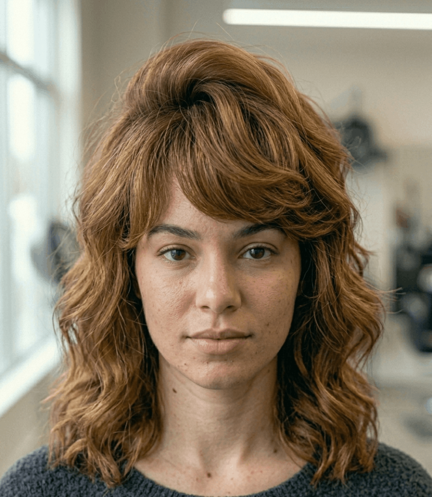 Retro Bardot Bangs with Volume