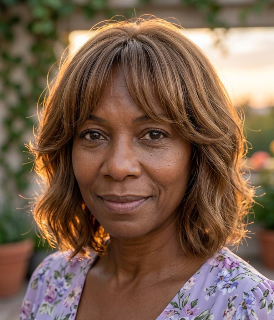 Sleek Straight Bob with Center Part