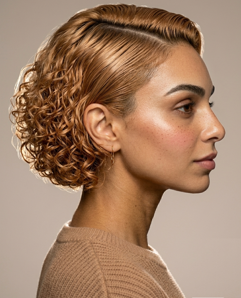 Sleek-Top Curly Bixie for Mixed Textures