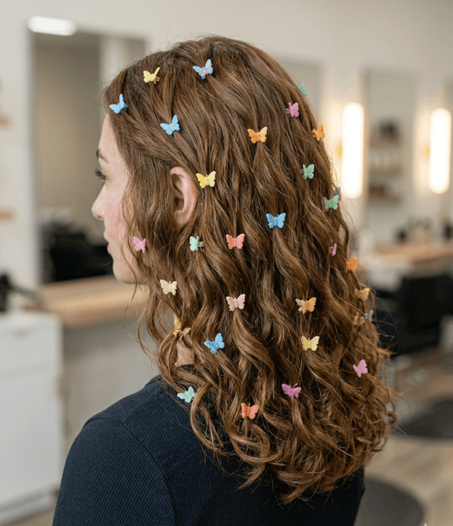 Tiny Butterfly Clips All Over