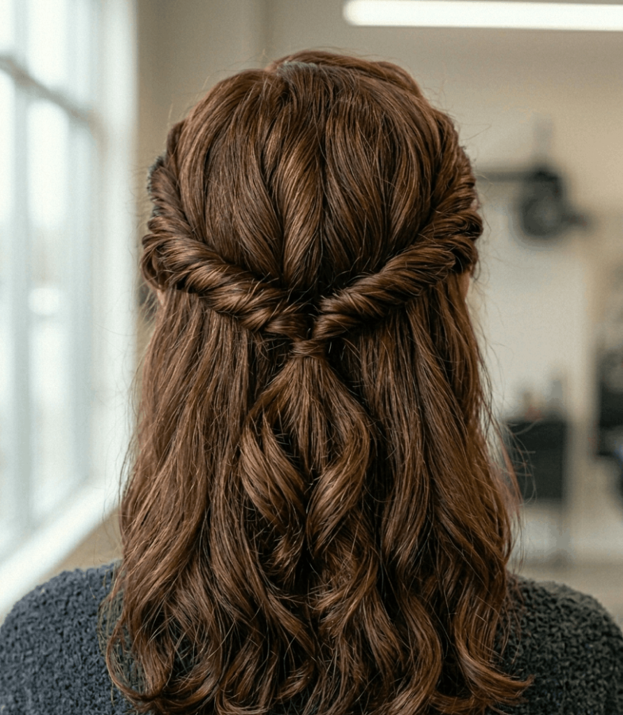 Twisted Half-Up Style