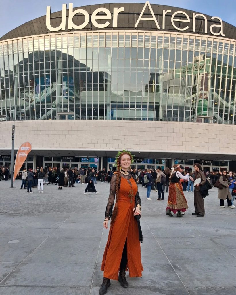 Rust Tunic + Lace Undershirt + Leaf Wreath