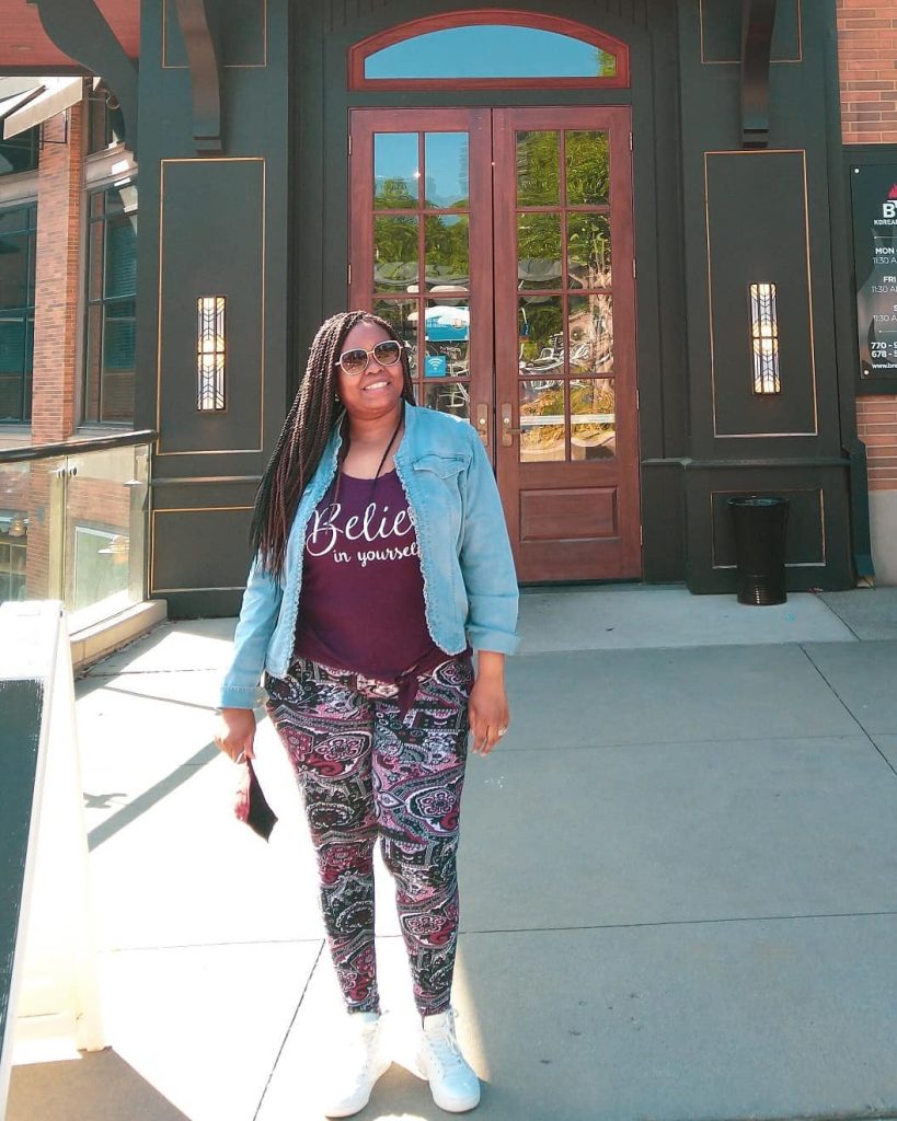 Denim Jacket + Graphic Tee + Patterned Leggings
