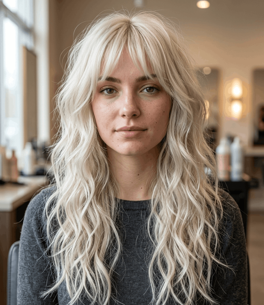 Long Layered Shag with Bangs