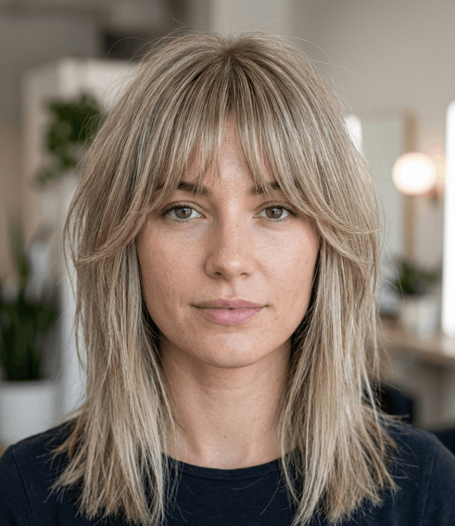 Shag with Bottleneck Bangs