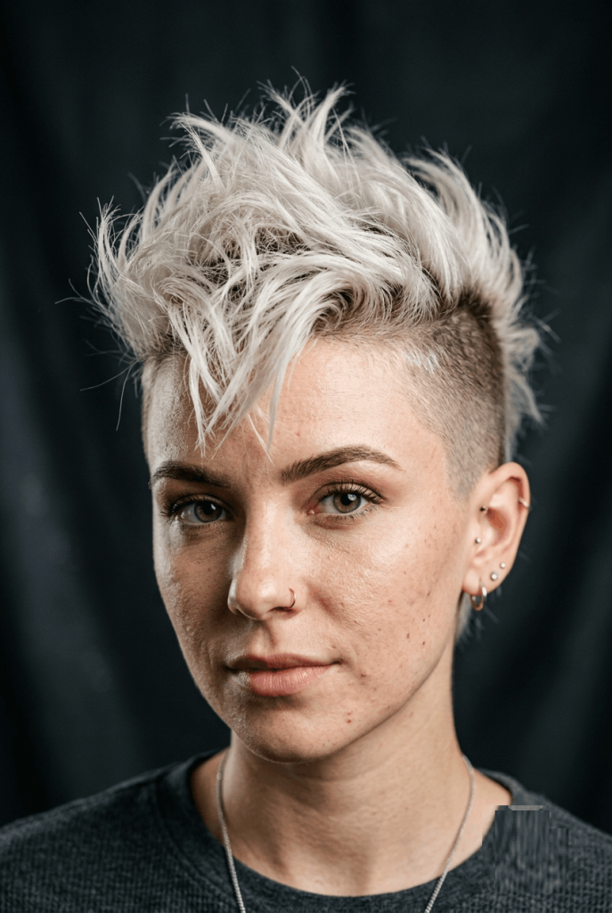 Fierce Curly Viking Hairstyle with Braided Crown