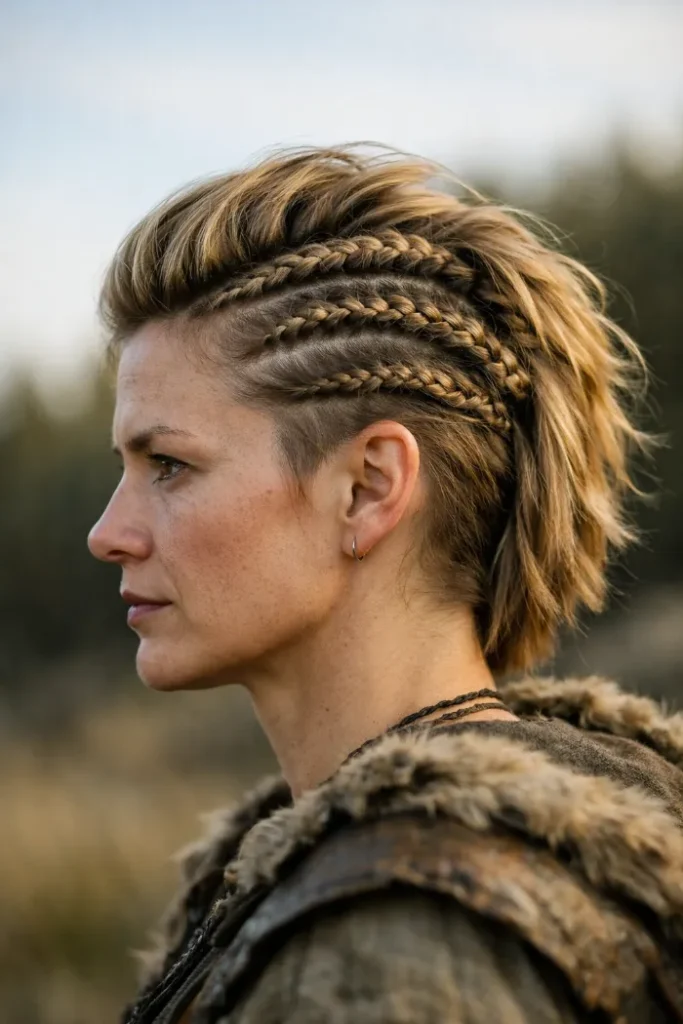 Fierce Braided Undercut Viking Hairstyle