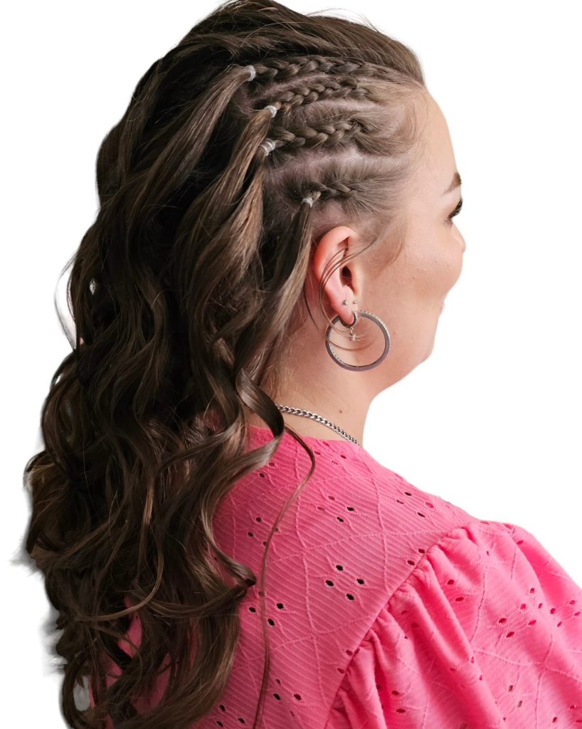 Fierce Nordic Short Hair with Mini Braids